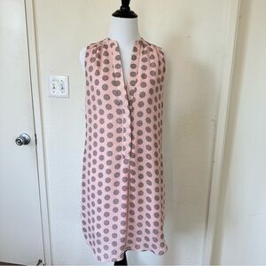 H&M Pink and Black Shirt Dress Sleeveless V-neck Fully Lined Size 4